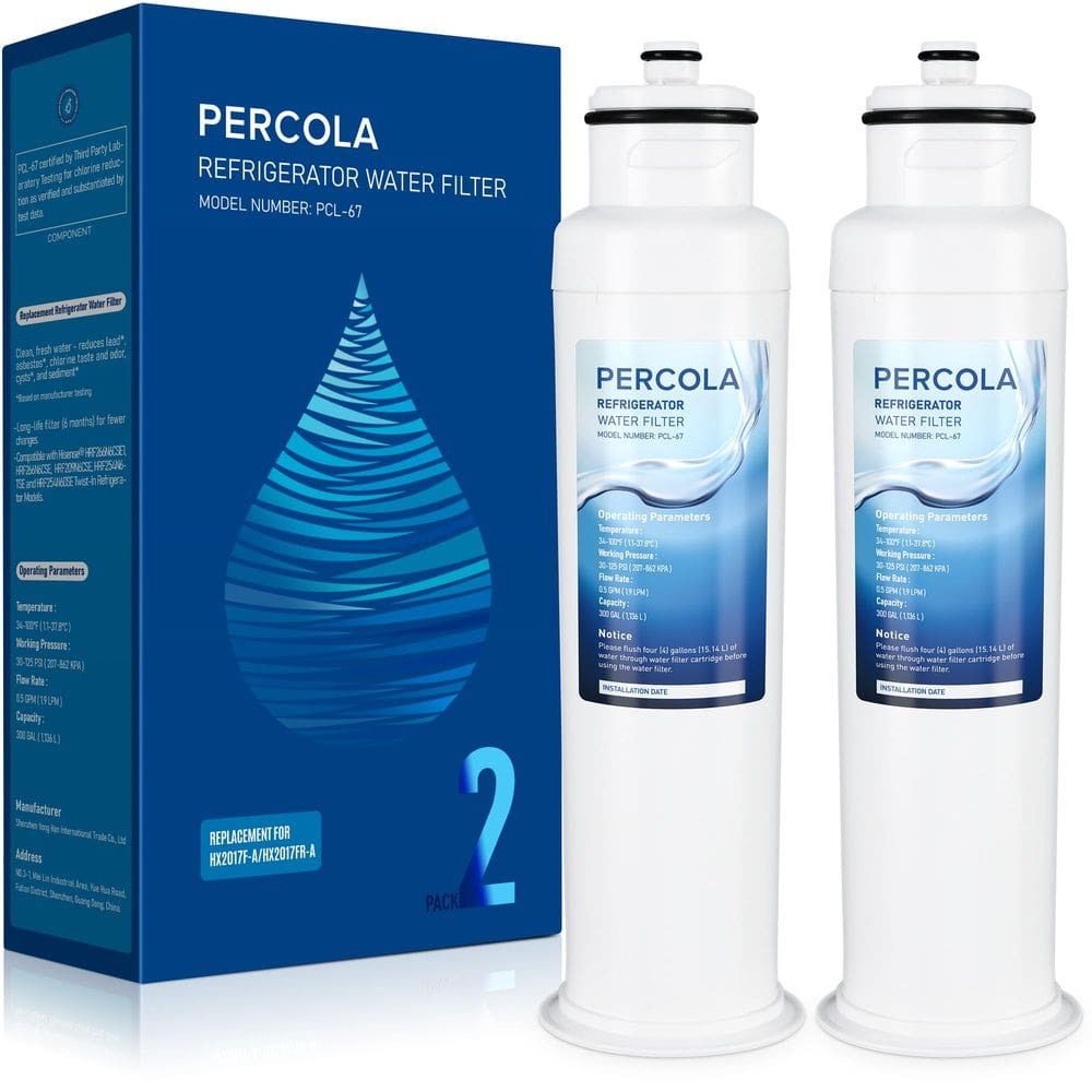 Filtro de água PERCOLA HX2017FR-A/HX2017F-A para geladeira Hisense