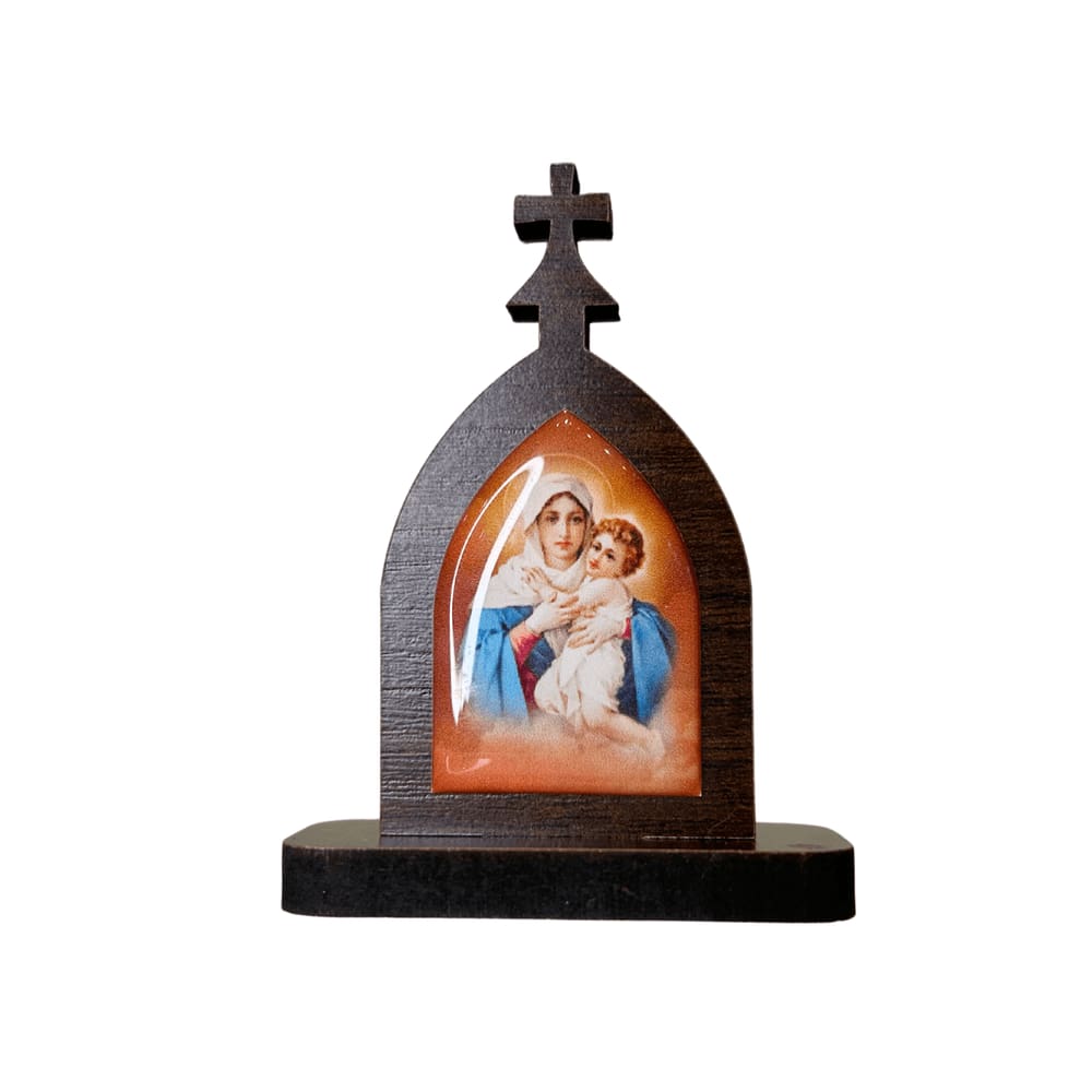 Mini Capela da Mãe Rainha de Schoenstatt em MDF 7cm