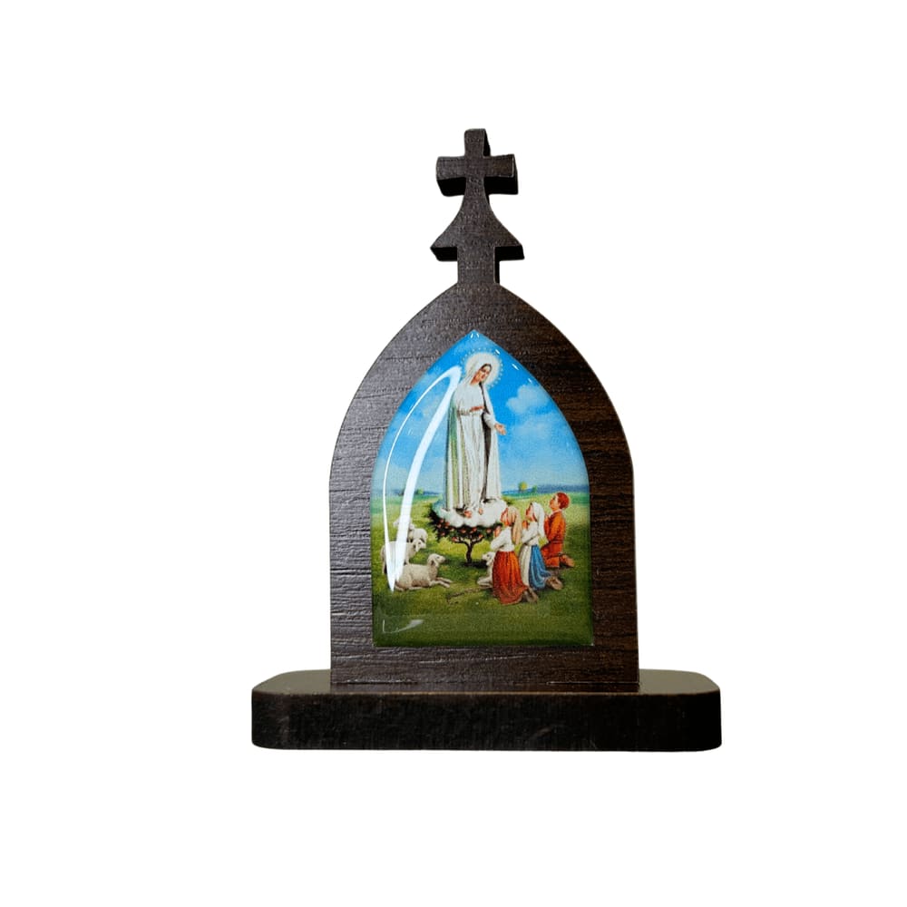 Mini Capela de Nossa Senhora de Fátima em MDF 7cm