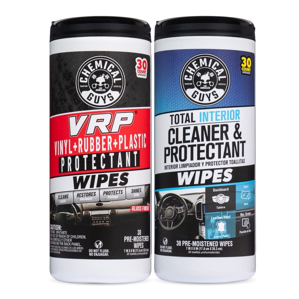 Wipes Chemical Guys VRP e limpador de interiores total (60 Ct)