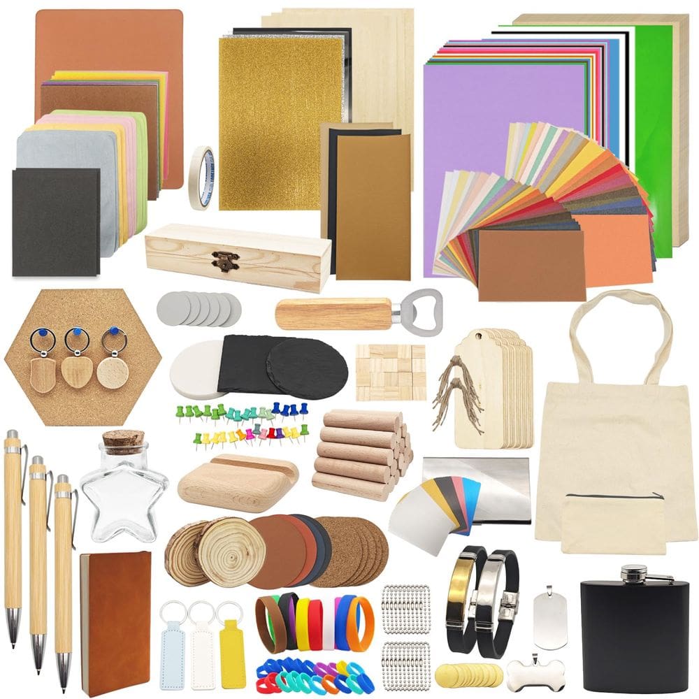 Caixa de material de gravação Lamnhin 366PCS para gravadores a laser