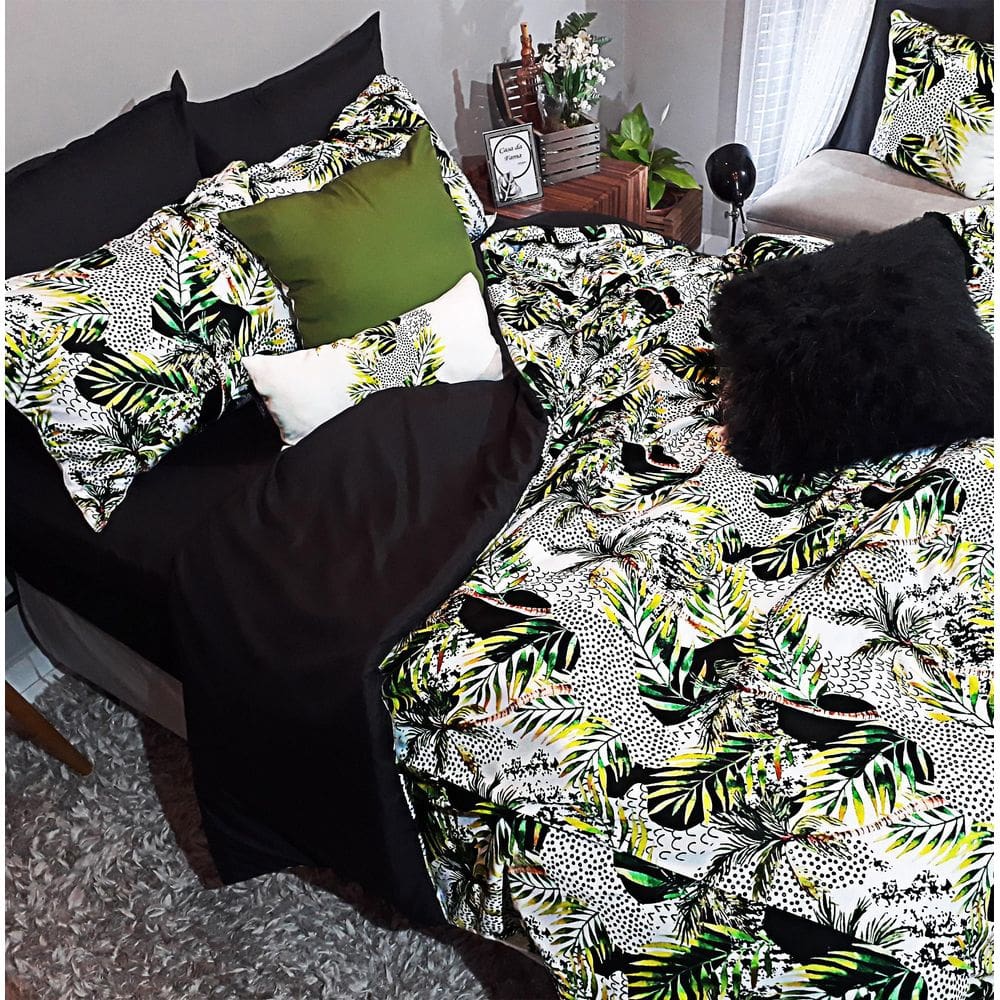 Jogo De Cama Solteiro 8 Peças Com Edredom Florestal Dark