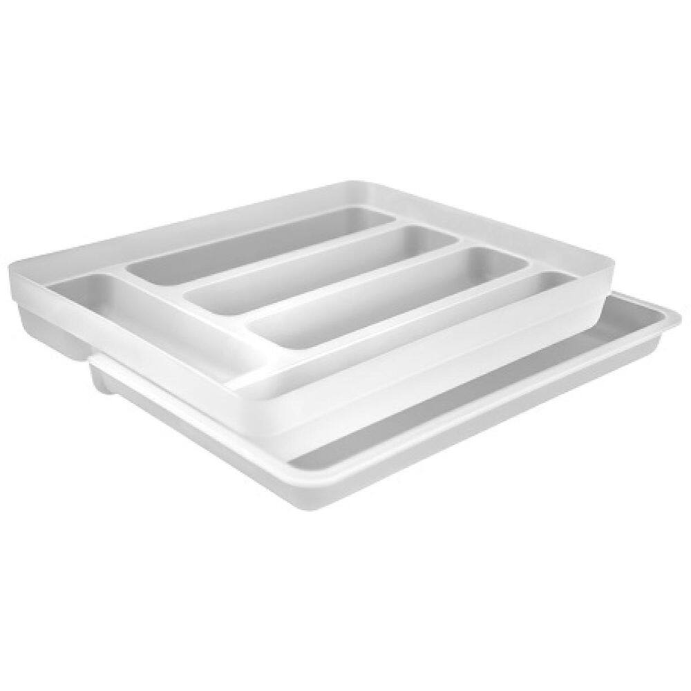 Organizador de Talheres com Extensor Branca Cozinha