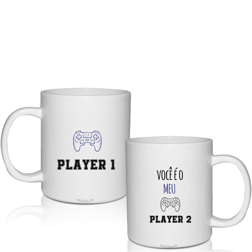 Kit 2 Canecas Brancas Personalizadas Dia Dos Namorados
