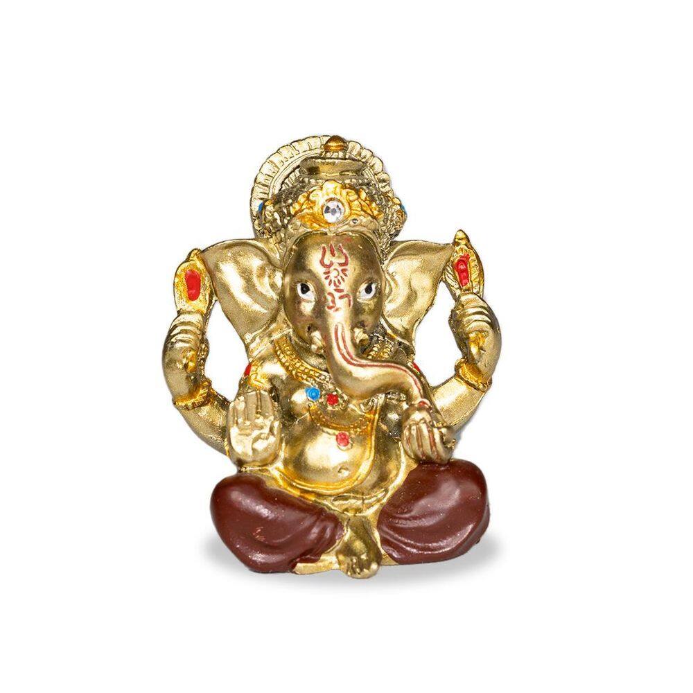 Mini Ganesha Pequena Resina Decoração Vinho 4X5Cm