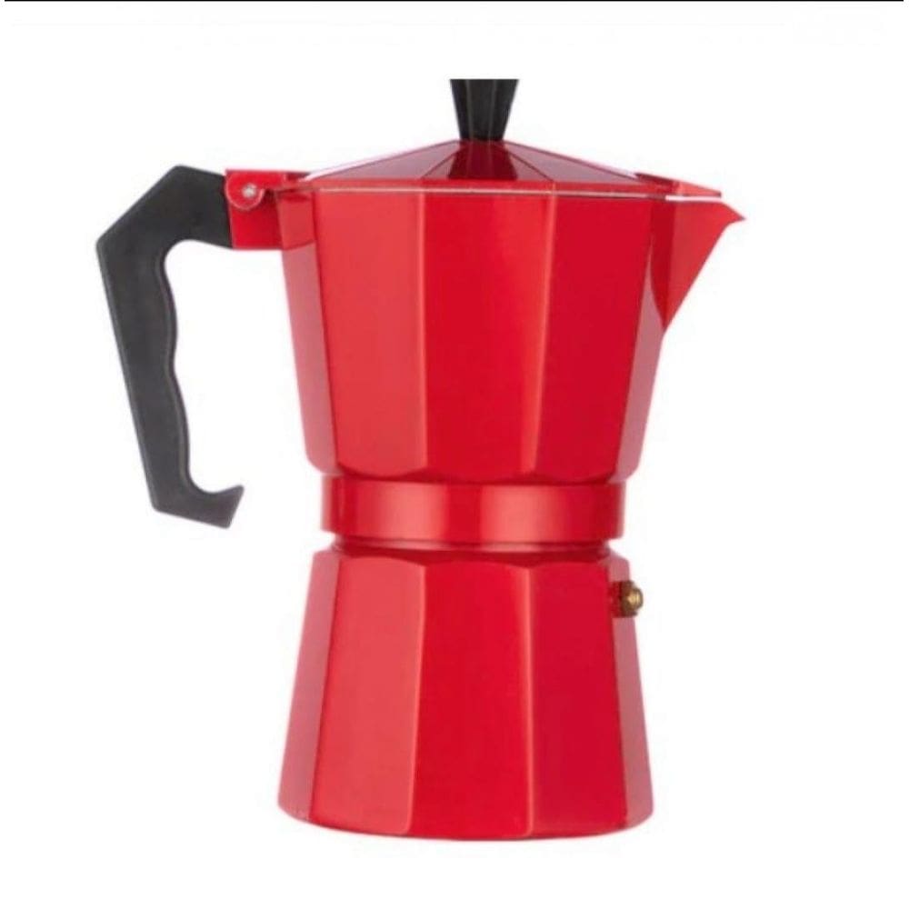 Cafeteira Italiana Faz 6 Xicaras De Café Vermelha 300Ml