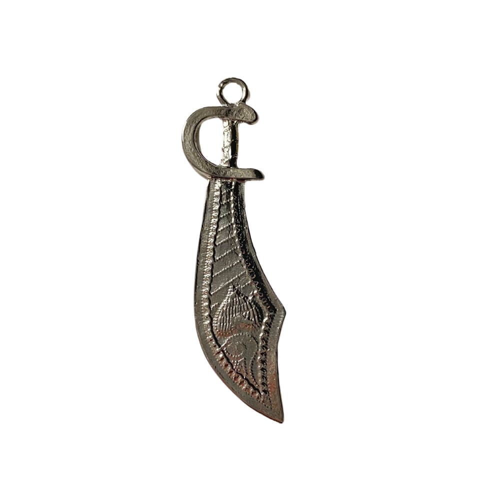 Pingente Espada 10 cm Metal Niquelado
