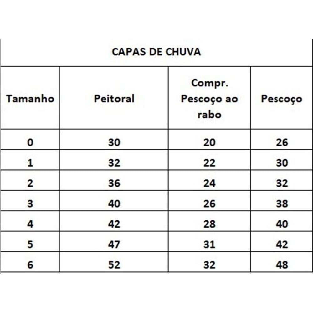 Capa de Chuva King of Pets para Cachorro - Vários Tamanhos