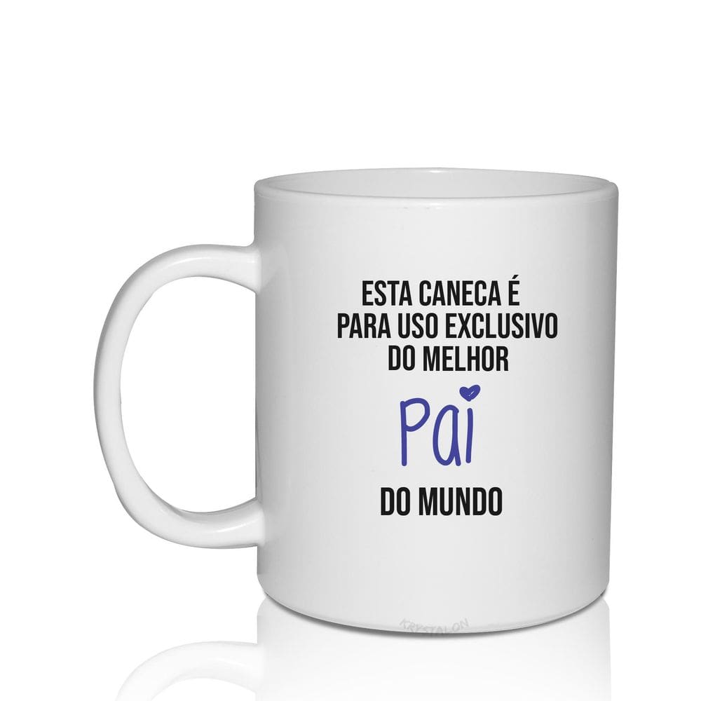 Caneca Branca Personalizada Dia Dos Pais Tema Melhor Pai