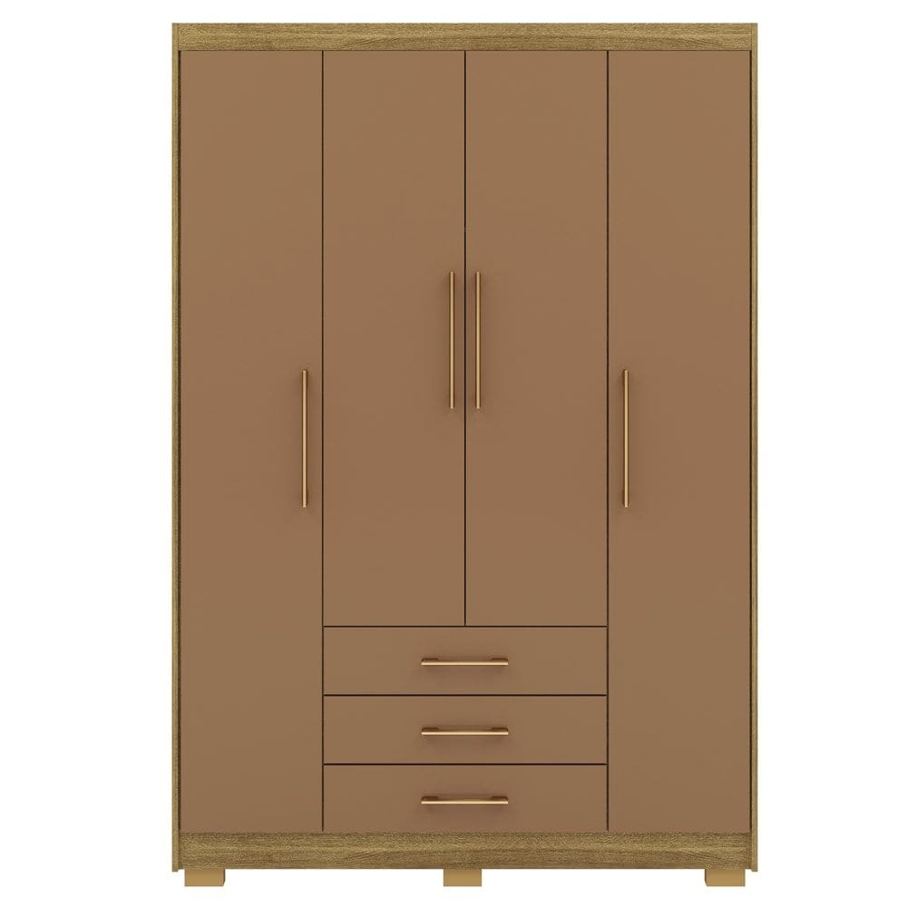 Guarda Roupa Solteiro 120 cm 4 Portas 10088 Nature Camarim VLR