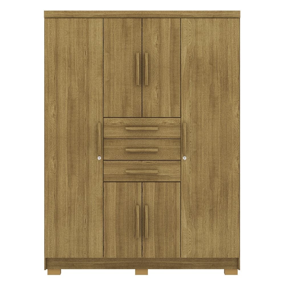 Guarda Roupa Casal 151 cm 6 Portas 3G 10020 Nature VLR