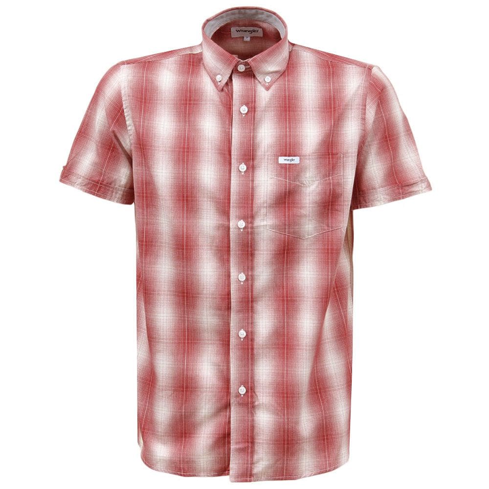 Camisa Masculina Xadrez Vermelha Manga Curta Wrangler 37785