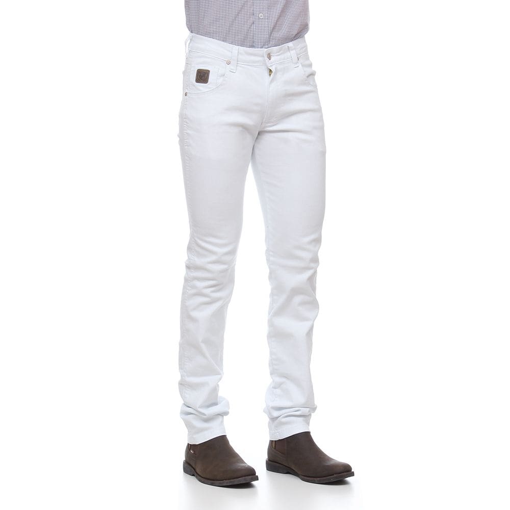 Calça Jeans Masculina Sarja Branca Dock`s 23915