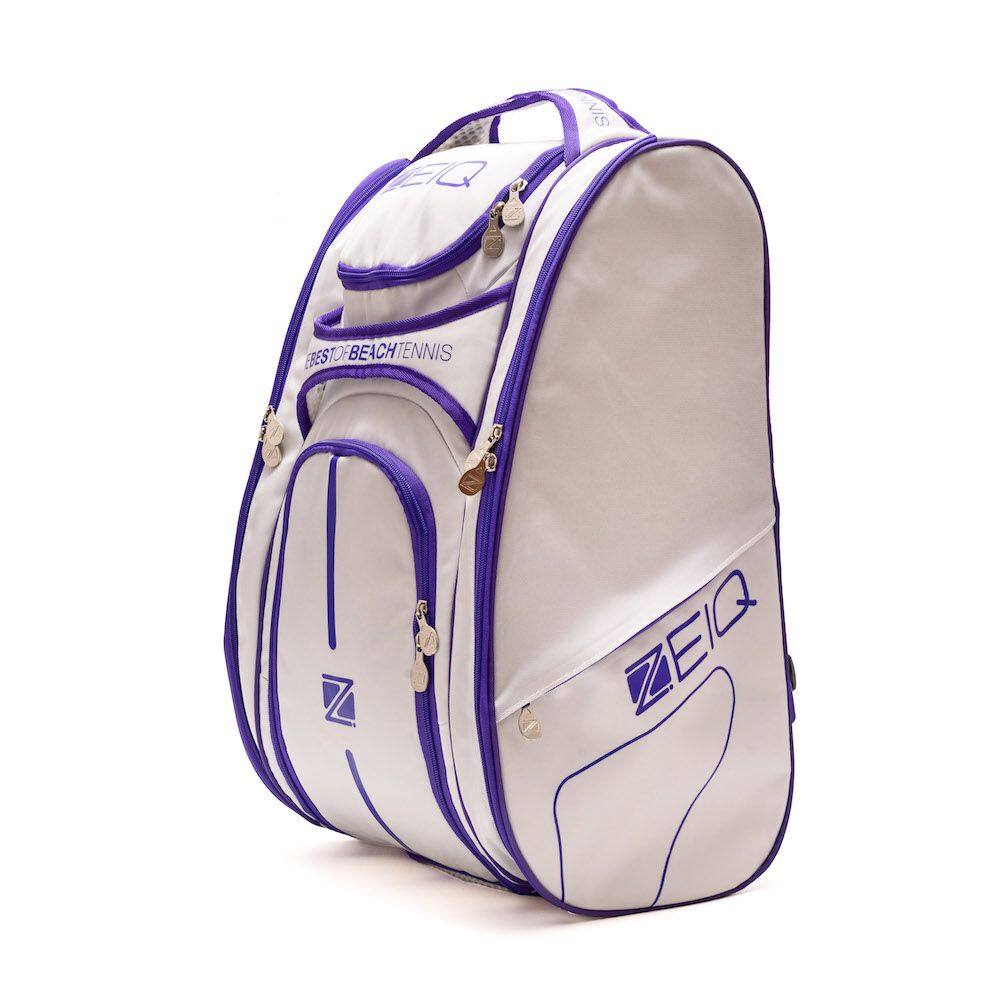 Raqueteira Zeiq BT Pro Branca e Roxa