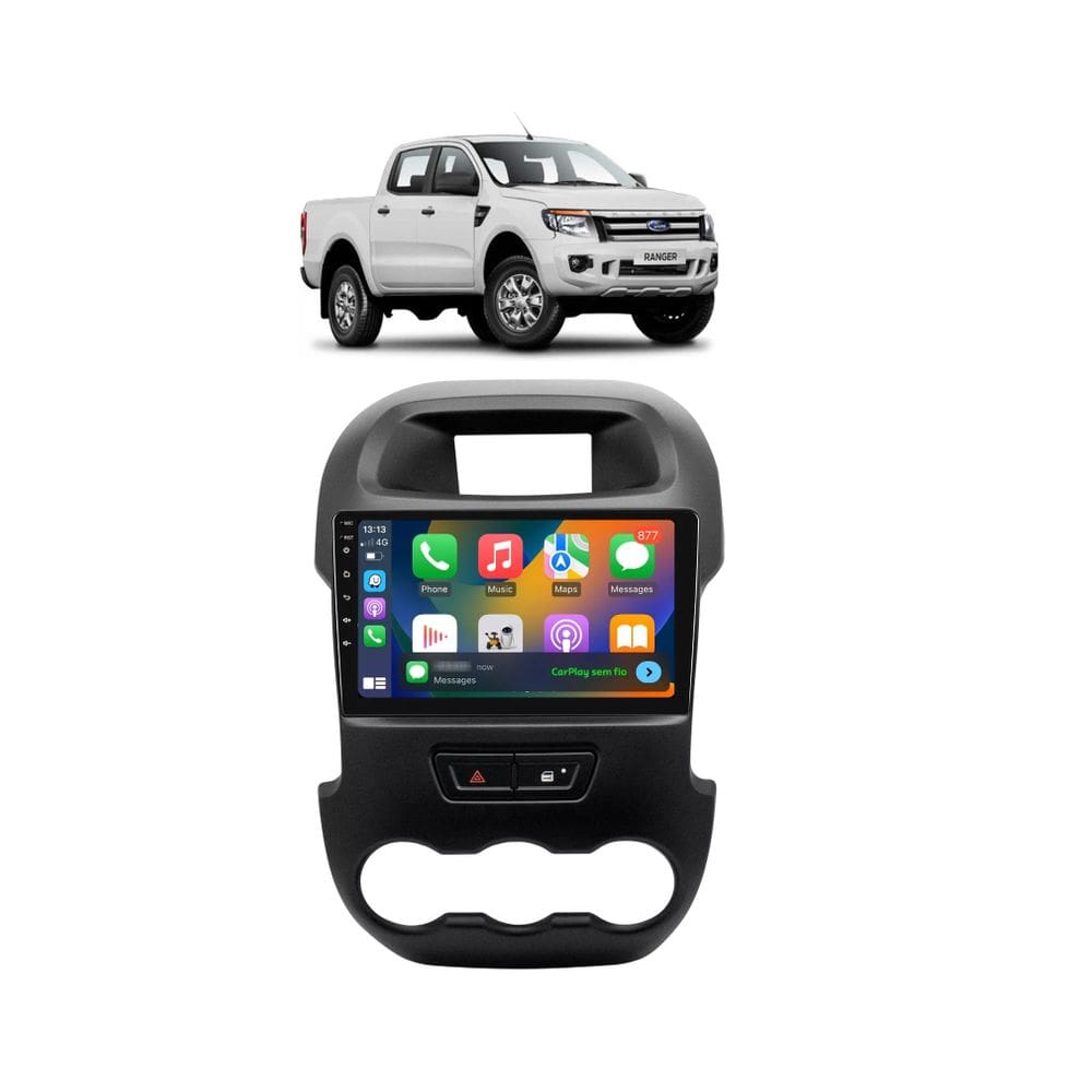 Kit Multimídia Ranger XLS XLT Limited 2012 / 2016 Android 9 Pol 2/32Gb Carplay - Vision 8990CP