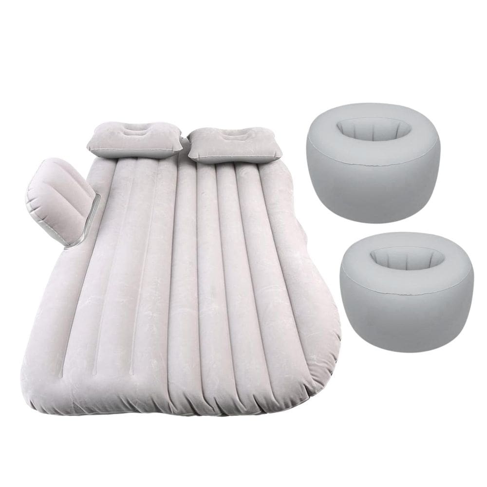 Cama Inflável Colchão Carro Veicular Viagem Cinza Resistente