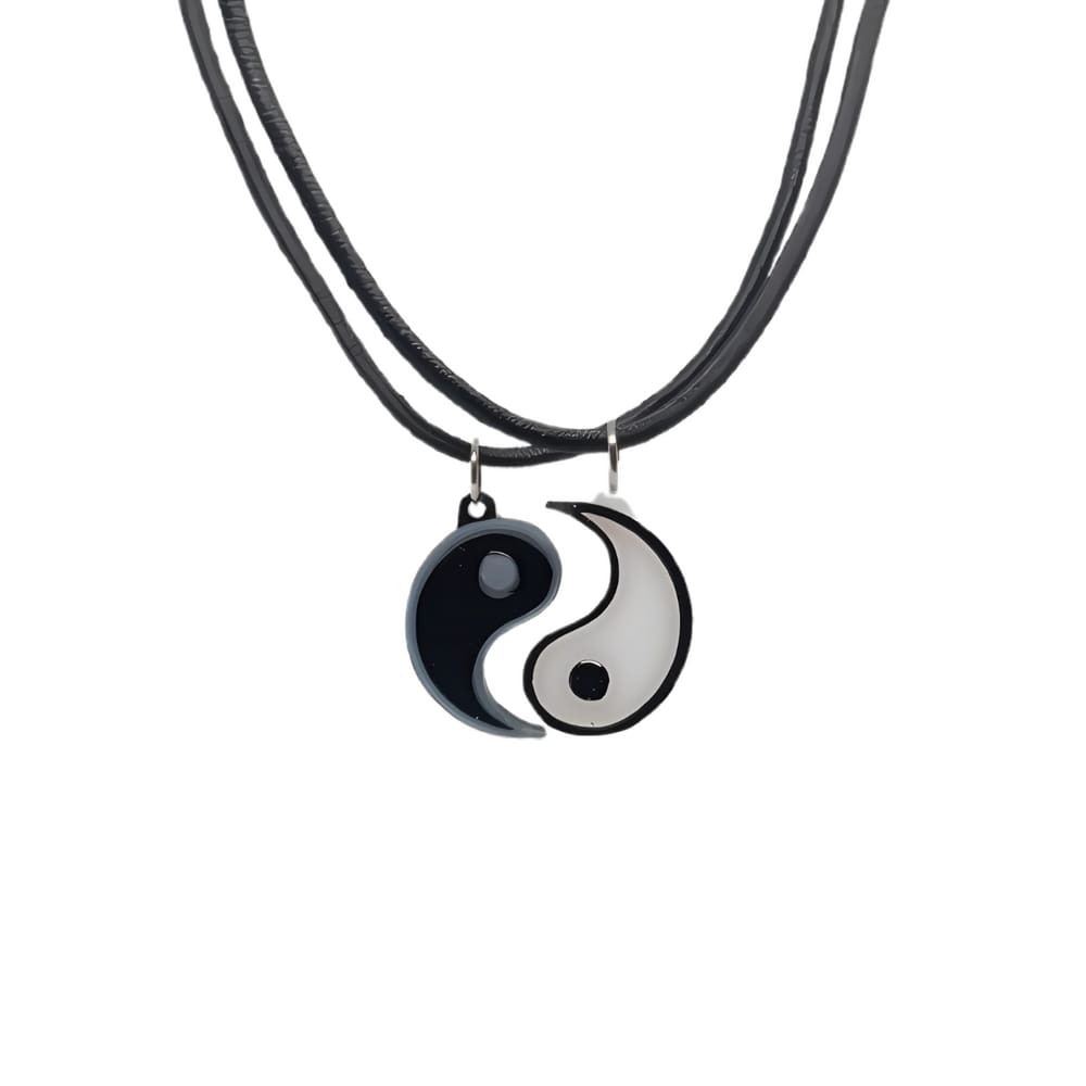 Kit 2 Colares Duplo Yin Yang Namoro Best Frien Infantil