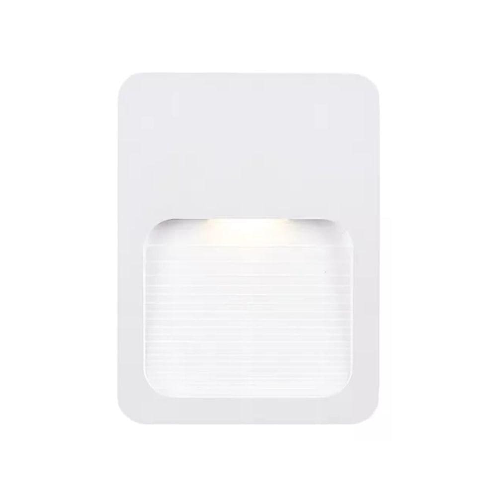 Balizador De Parede Sobrepor Branco 2w 3000k 75lm 120x90x12mm Biv Cristallux