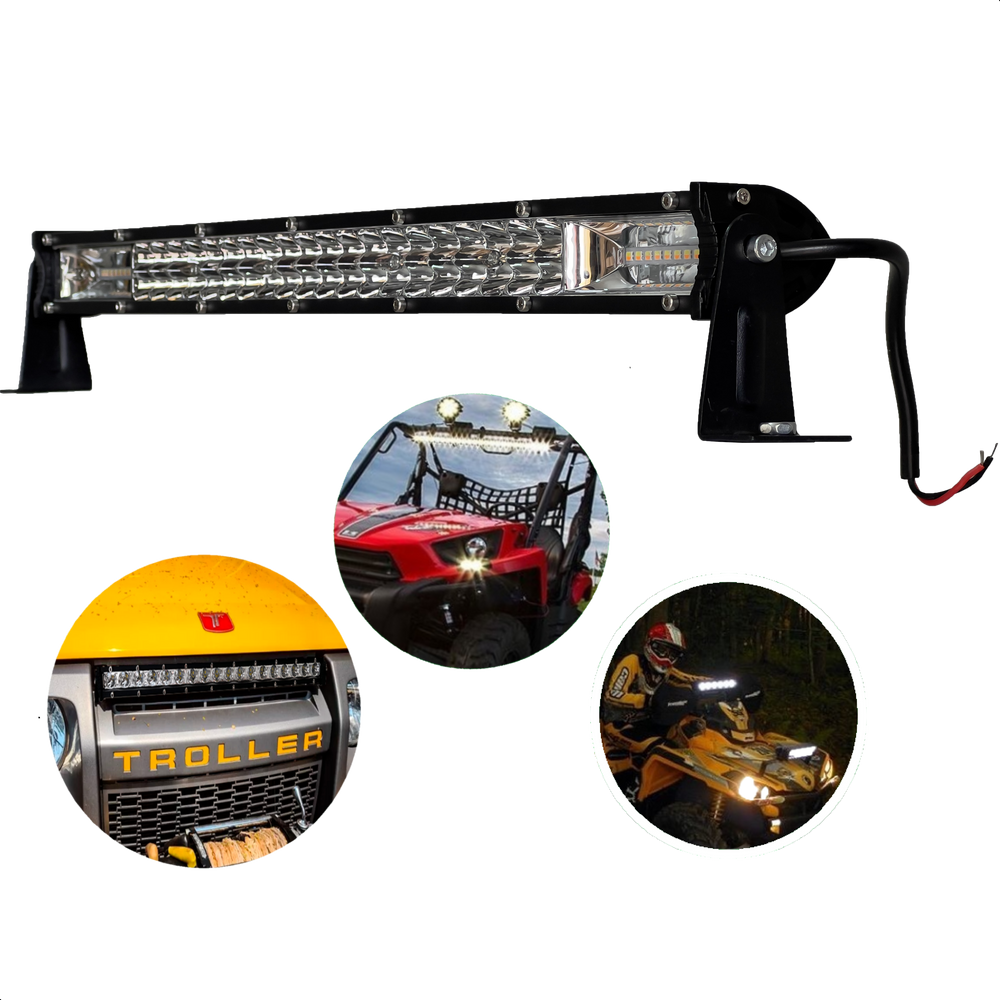 Barra de LED SLIM farol auxiliar troller rally off-road BAR-180ULTRA 50cm 180W Amarela / branca