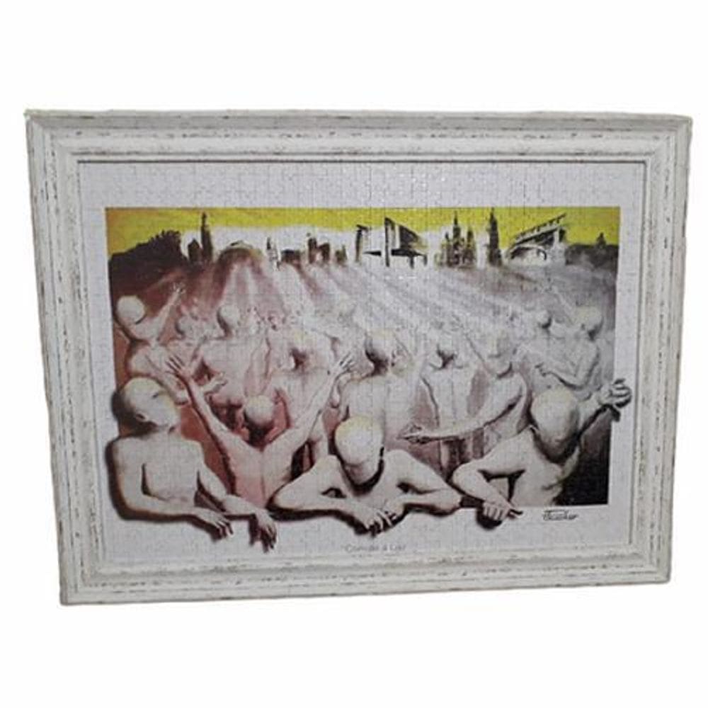 Quadro Decorativo Moldura Madeira Artista Francisco Panachão