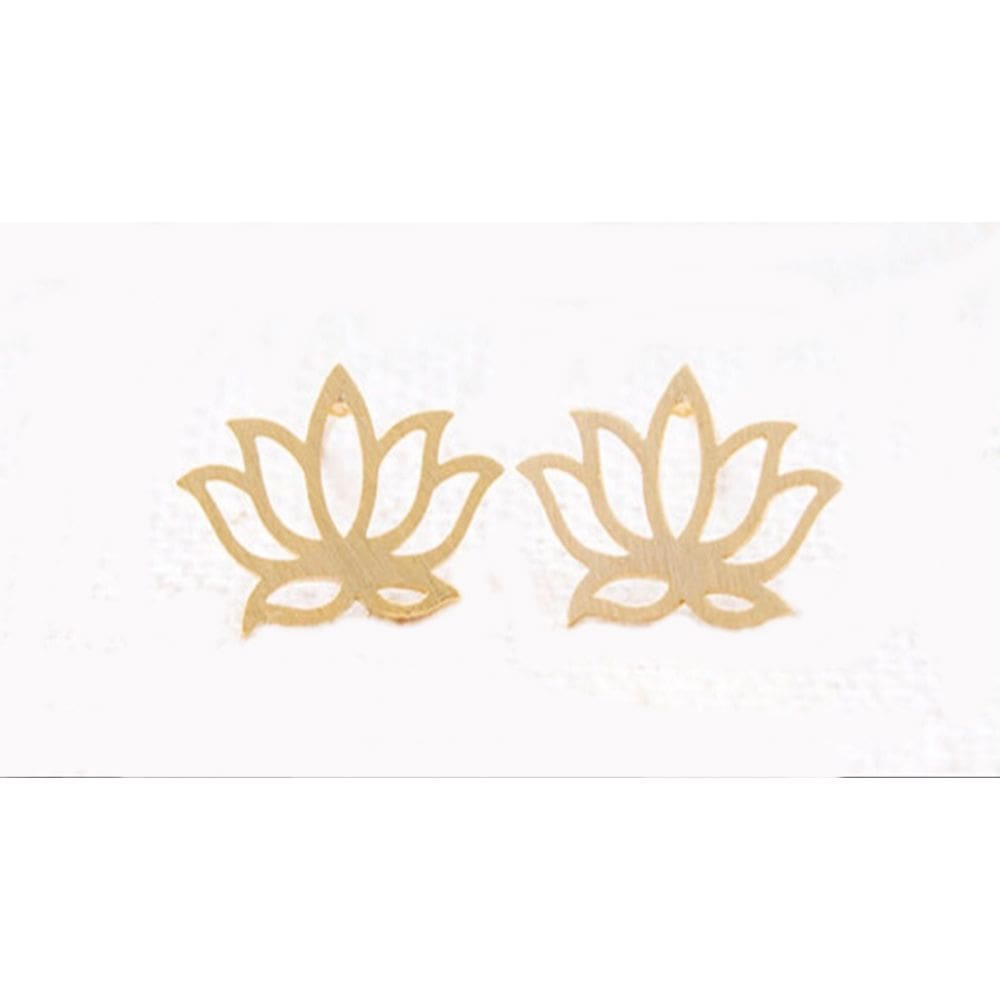 Brinco de Flor Delicado Folheado Ouro 18k
