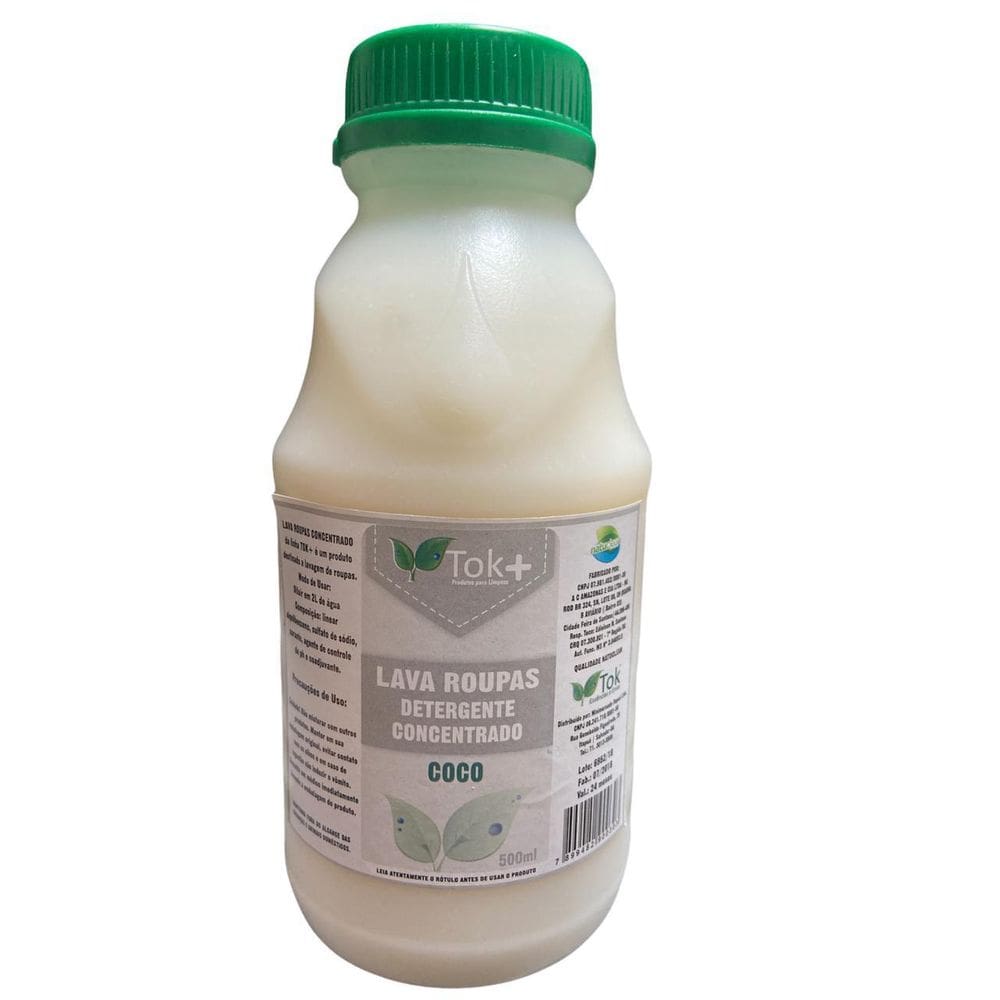 Lava Roupas Coco Concentrado 500Ml Tok+ Tipo Coco