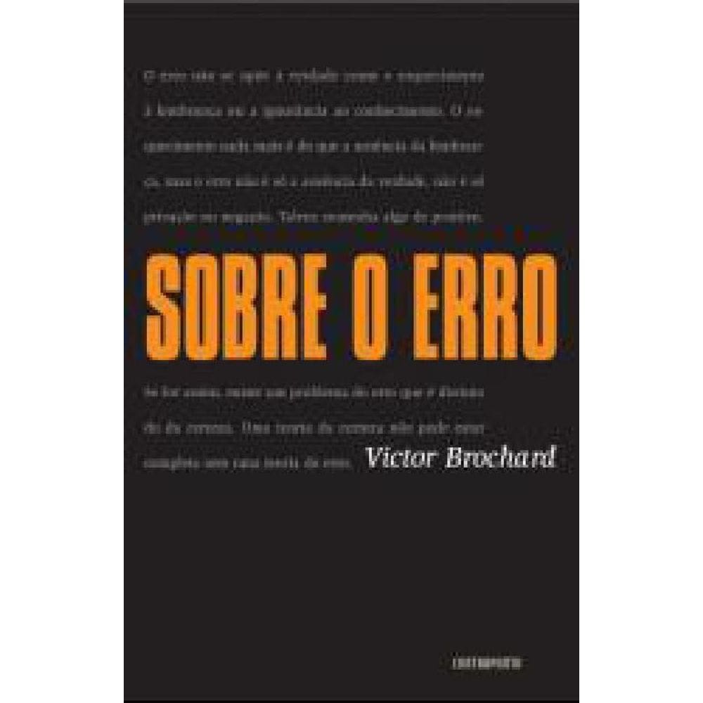 Livro Sobre O Erro