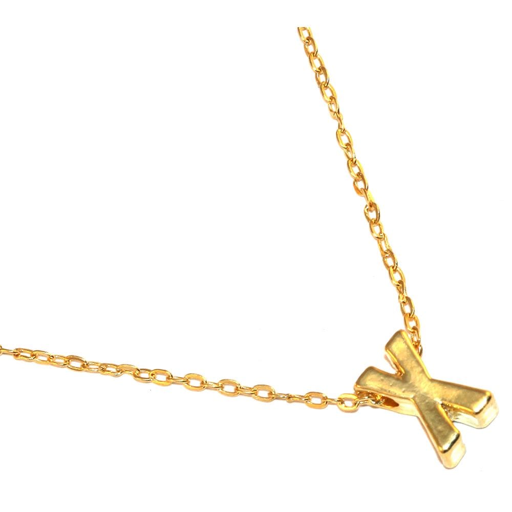 Colar Cordão Minha Inicial X Lembrancinha Folheado 18k
