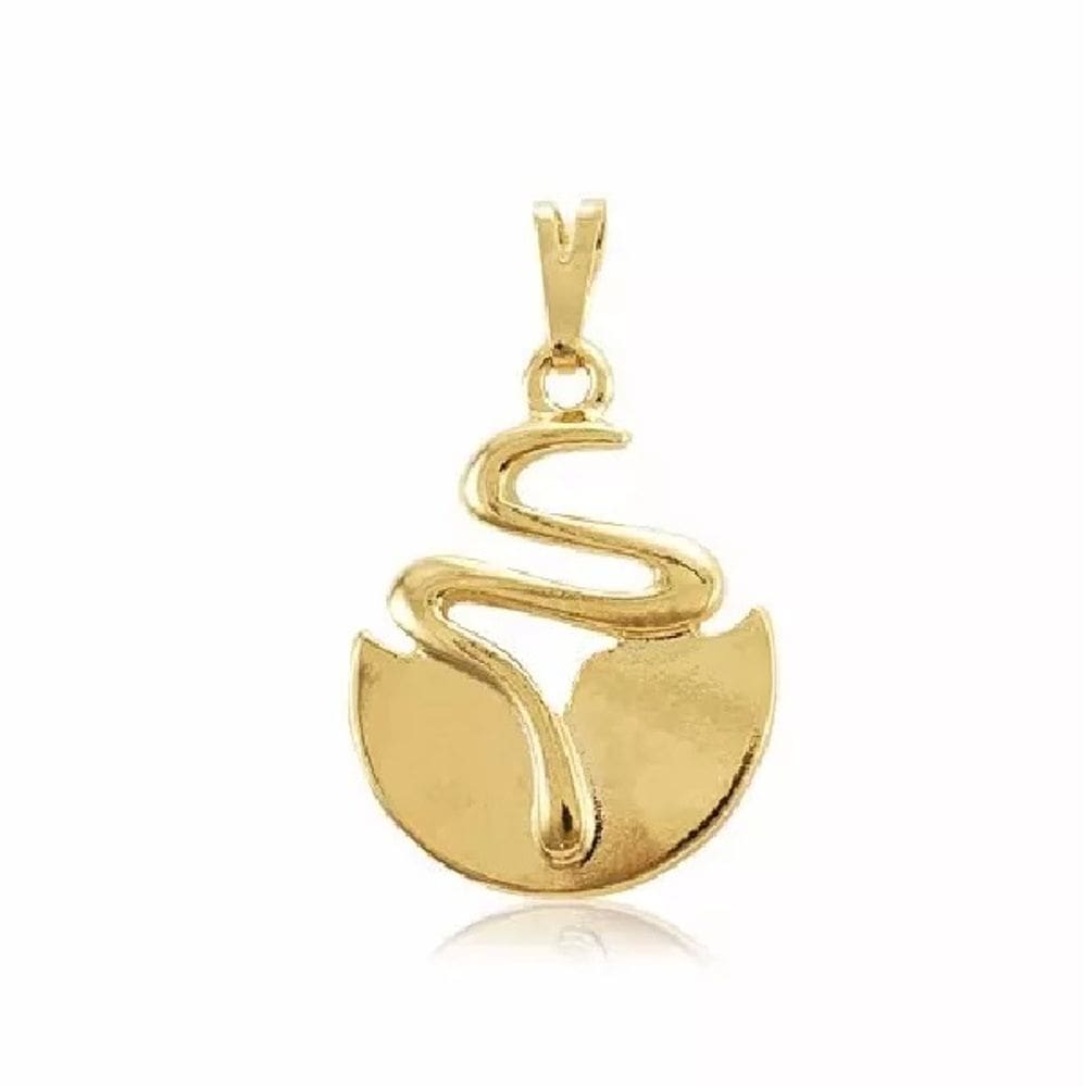 Pingente Biologia Biólogo Plantas Folheado Ouro 18k