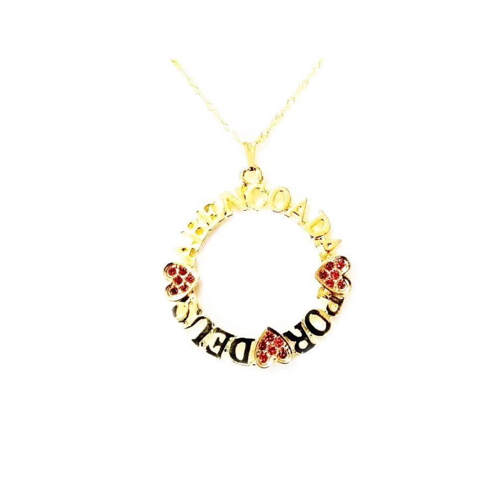 Colar Cordão Mandala Abençoado Por Deus Folheado 18k