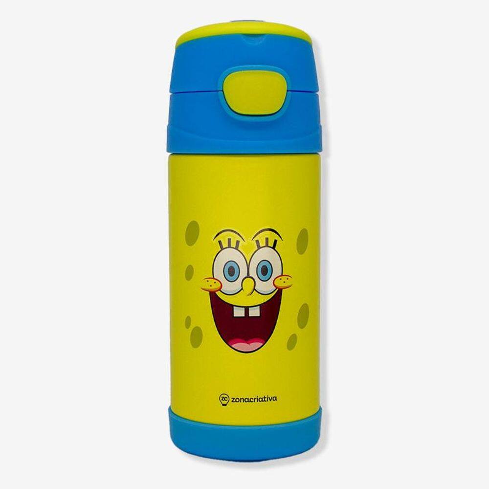 Garrafa Infantil Top Handle 350Ml Bob Esponja Termica