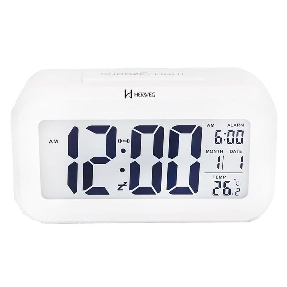 Despertador Digital Branco Herweg 2988-021