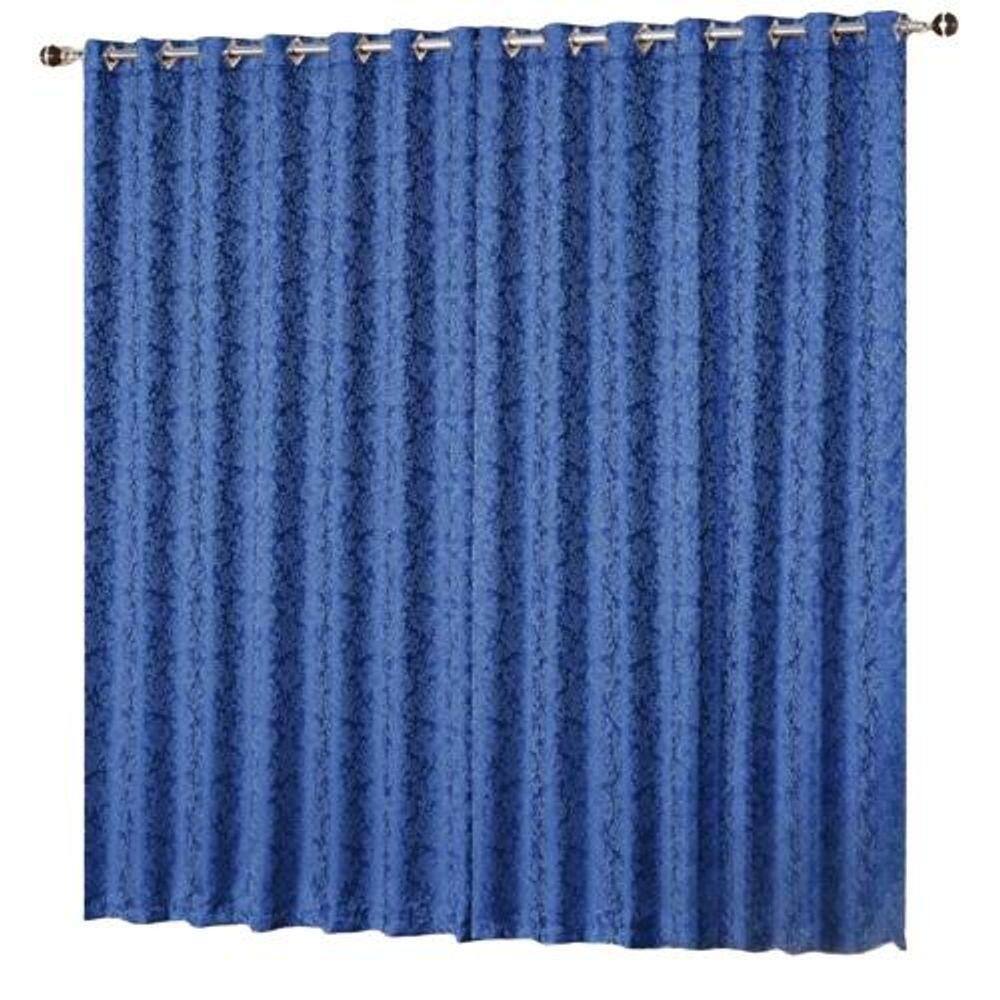 Cortina Jacquard 6,00x2,50 Para Varão Simples Cinza