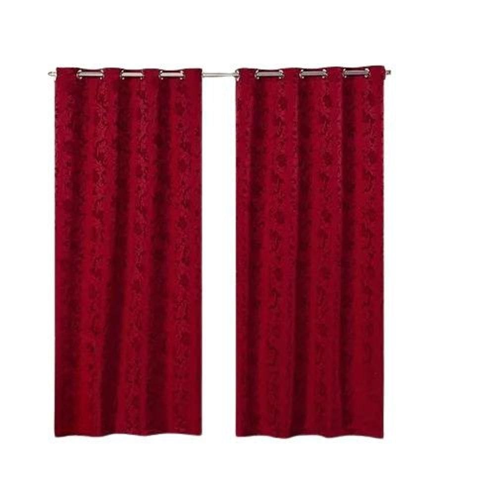 Cortina Jacquard 6,00x2,70 Para Varão Simples Azul