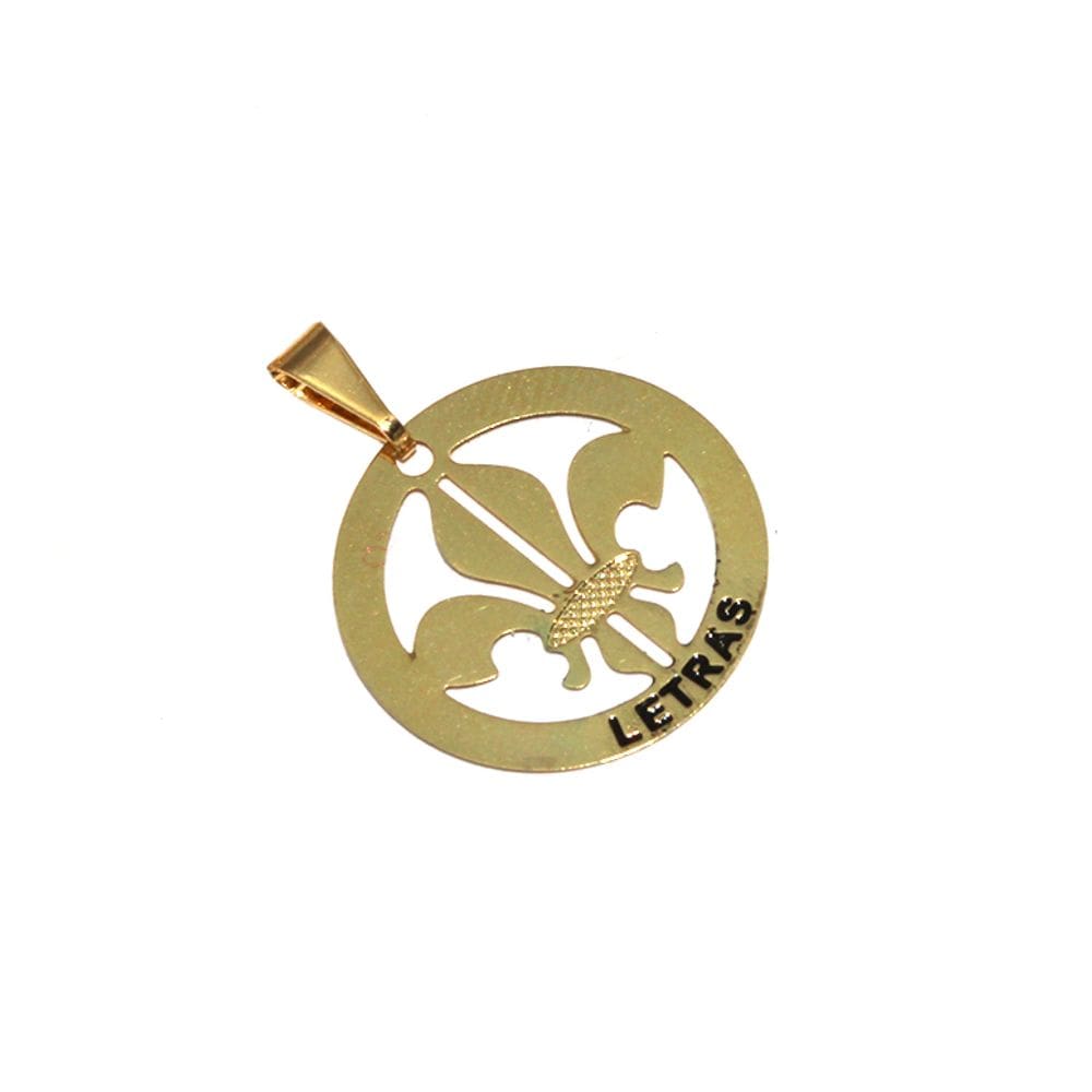 Pingente Minha Profissão Letras Folheado Ouro 18k
