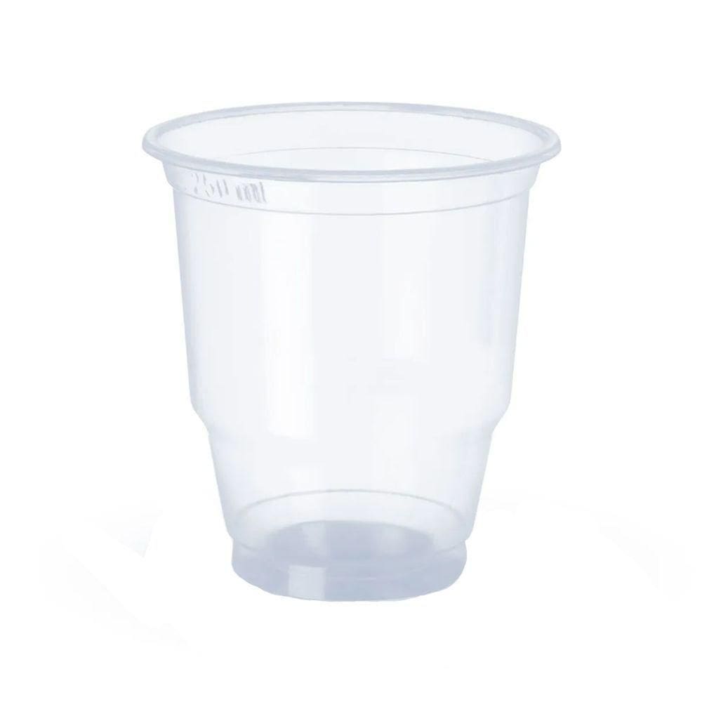 Copo De Plástico Premium Transparente - 250ml - 20 Unidades