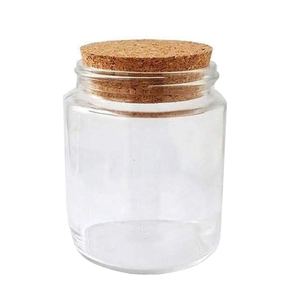 Pote Para Bolo De Vidro Com Rolha - 200ml
