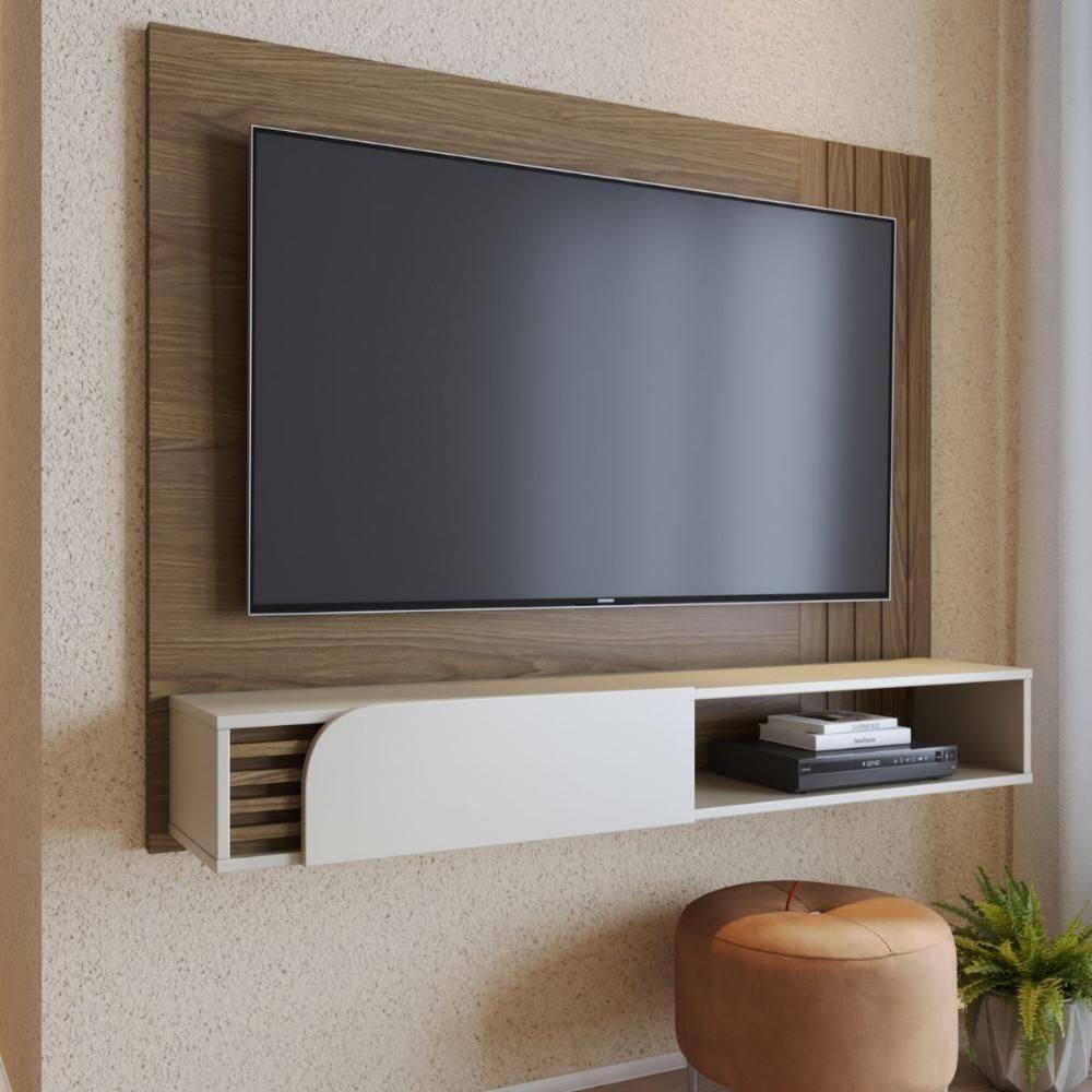 Home Suspenso Lucena Para Tv 60 Polegadas Amendoa Off White