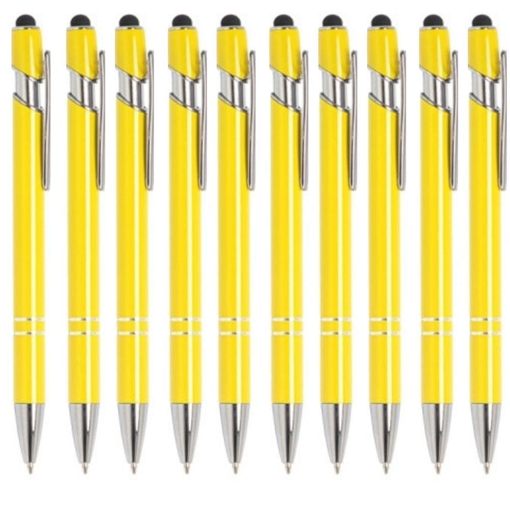 Canetas Touch Metálica Esferográfica Metal 2 Aneis Kit 30