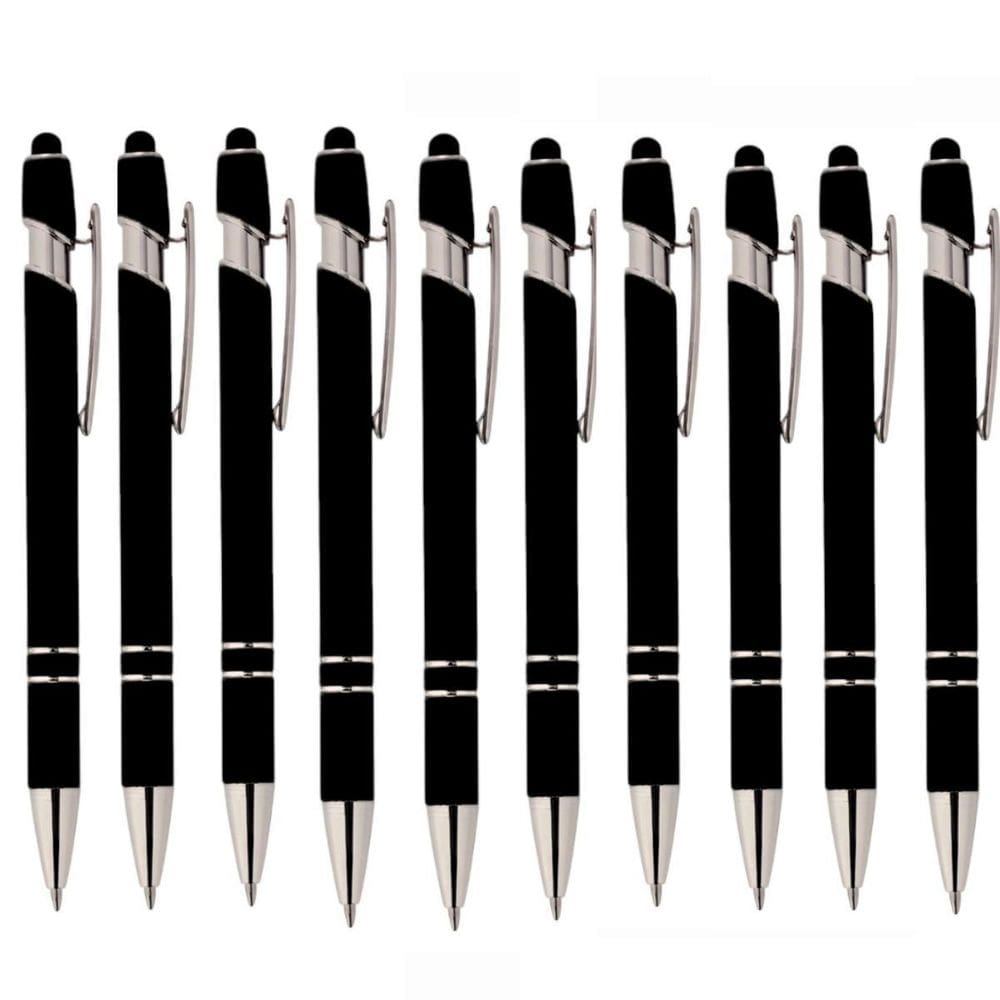 Canetas Touch Metálica Esferográfica Metal 2 Aneis Kit 30