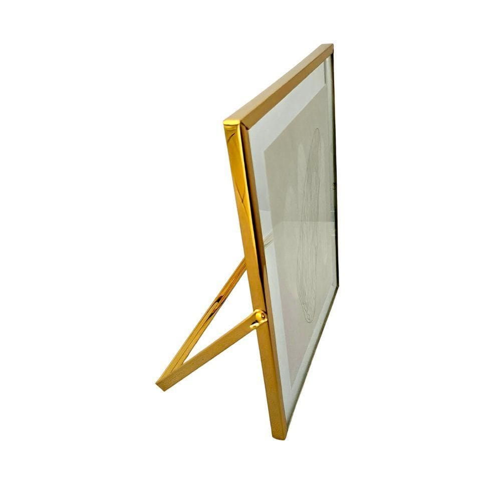 Porta Retrato Metal Dourado - Borda Slim 20 X 25cm