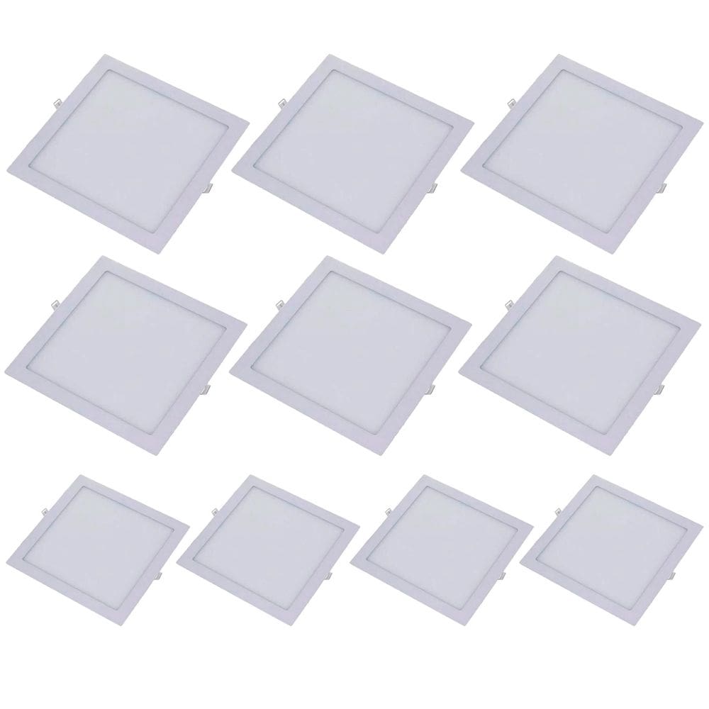 Kit 10 Painel Led Quadrado Embutir 24W 4000K Bivolt Foxlux