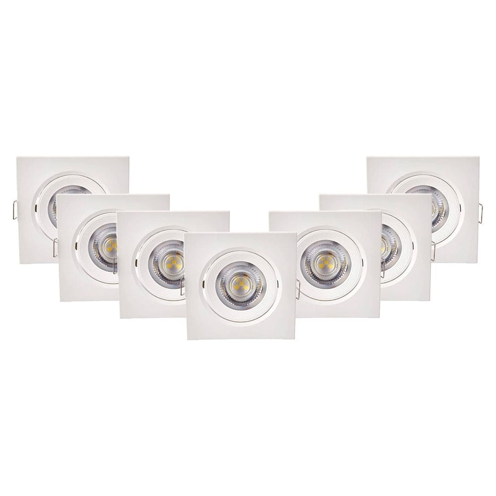 Kit 7 Spot LED de Embutir Quadrado 5W 6500K Bivolt Foxlux