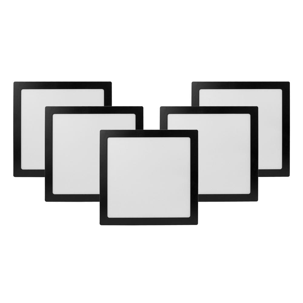 Kit 5 Painel de LED 24W 6500k Quadrado Embutir Bivolt Foxlux
