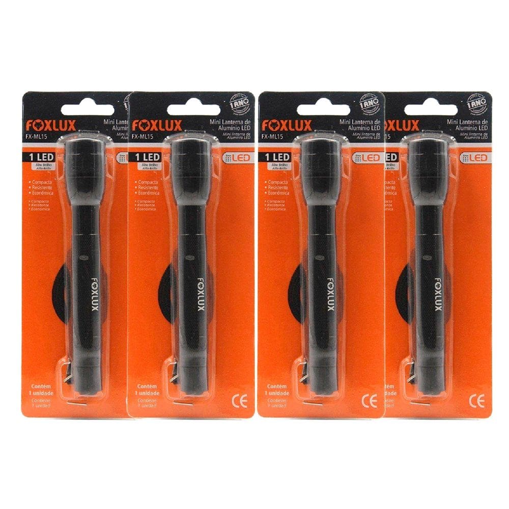 Lanterna Led em Aluminio 15 cm Ml5 4 Unidades Foxlux