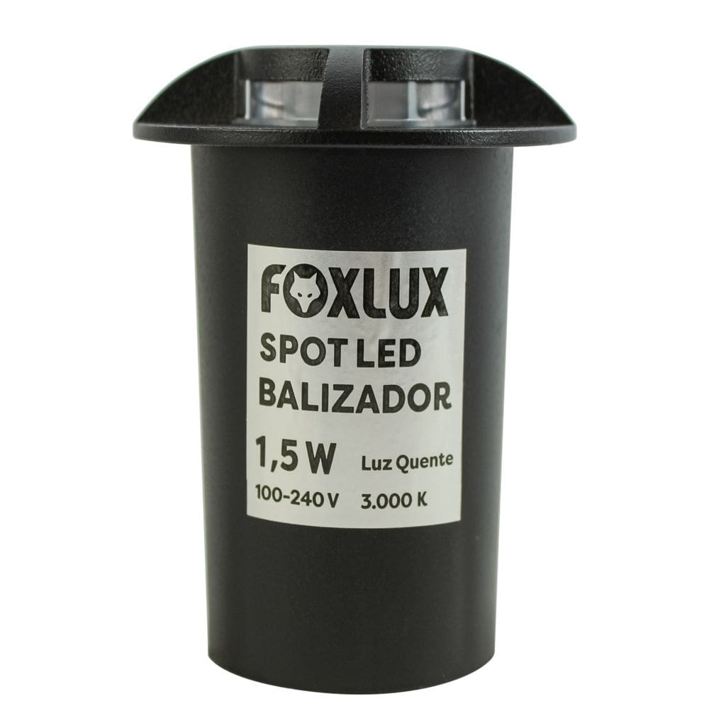 Kit 5 Spot Led Baliza 1,5w PT 3000k 2 Fachos Foxlux