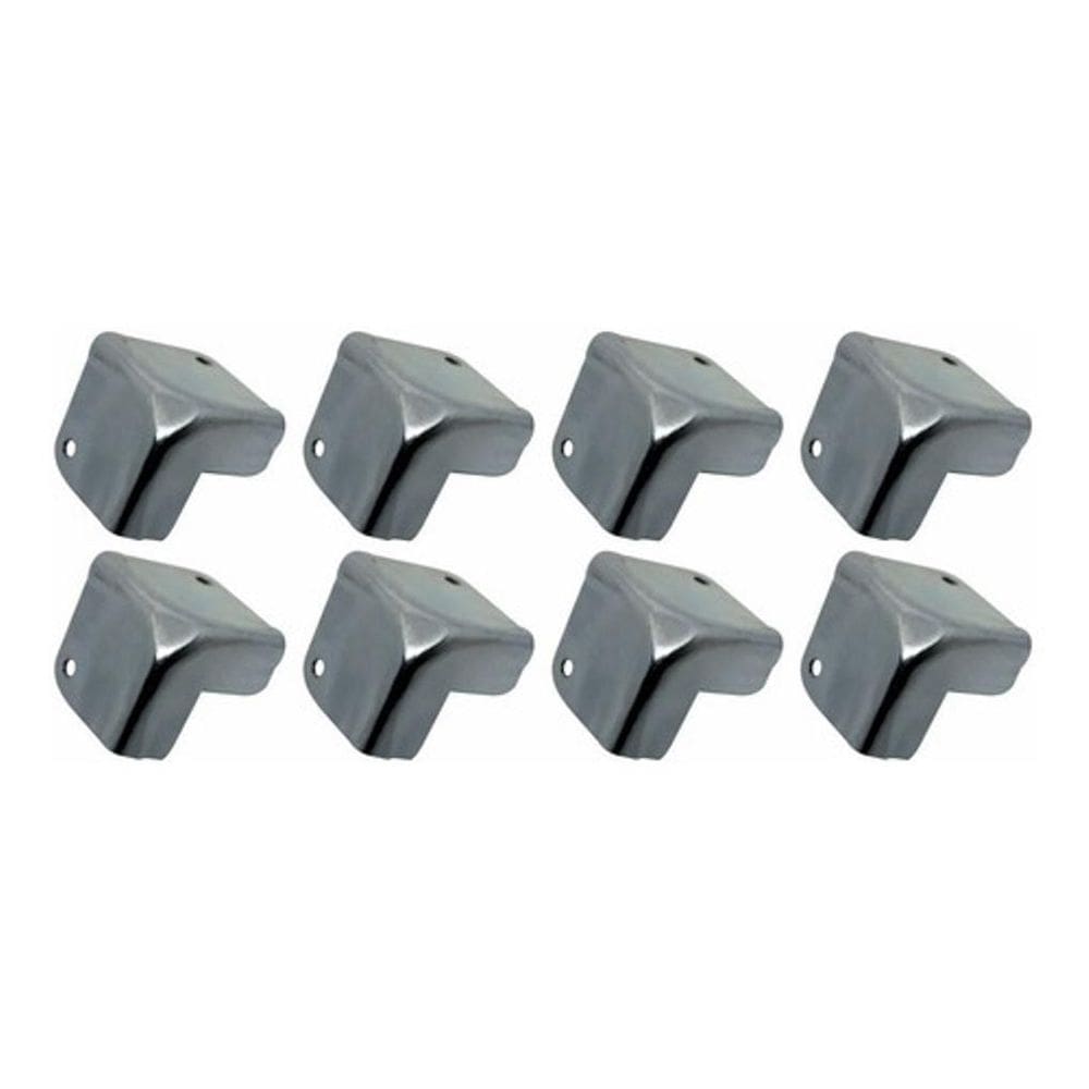 Kit 8 Canto Reto De Aço Pequeno 2 Furos Zincado S19 Santo