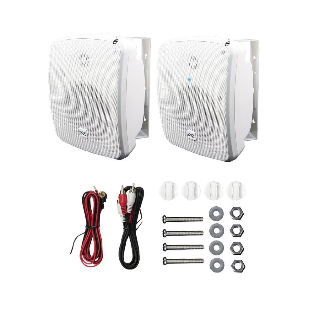 Par Caixa Acústica Ativa 5 K5 Bluetooth Branca Kaz Audio