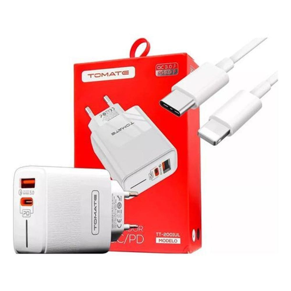 Carregador Ultrarrápido Duplo Power Delivery 20W Quick Charg