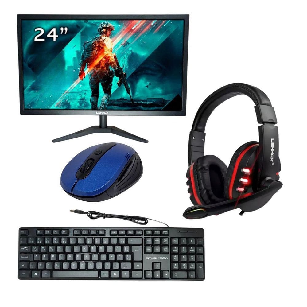 Kit 1 Monitor Led Full Hd 60Hz Mais Periféricos - Kit 7